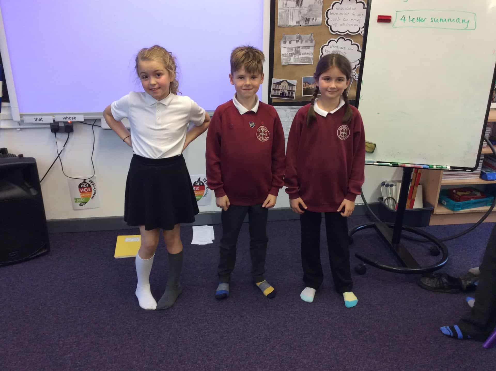 Odd Socks Day St. Cuthbert's Primary School