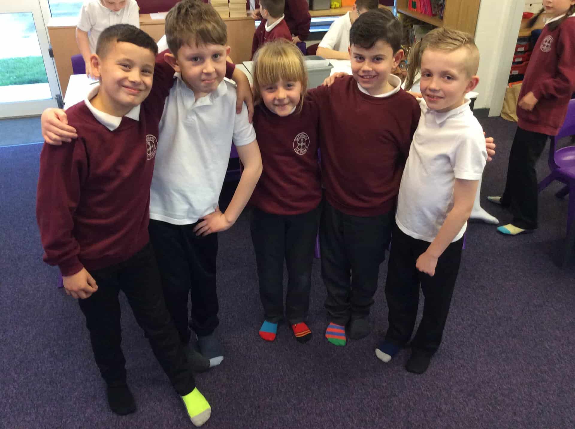 Odd Socks Day St. Cuthbert's Primary School