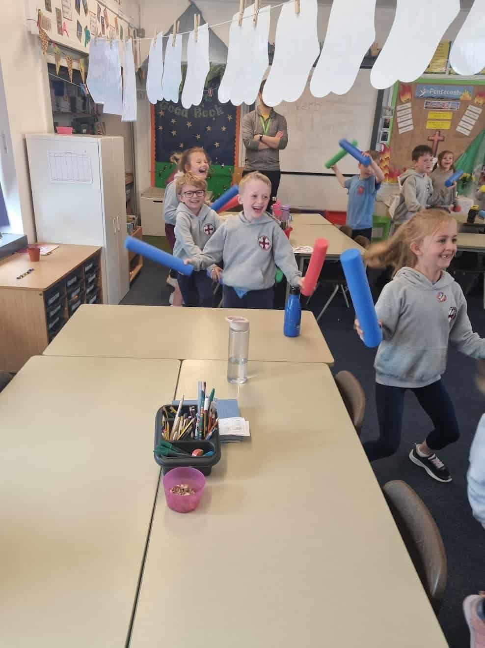 Year 2 Table Drumming St. Cuthbert's Primary School